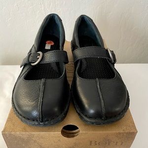 Born Geraldine Mary Jane Shoe Womens size 8.5 Black Leather